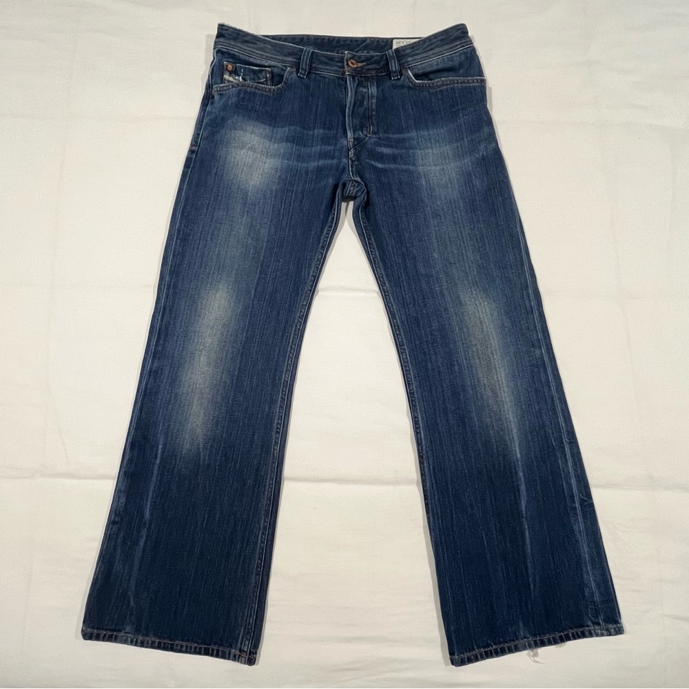 Diesel Blue Relaxed Jeans with Natural Fading